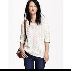Old Navy cream textured sweater
